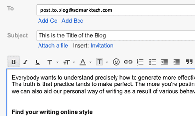 email blogging