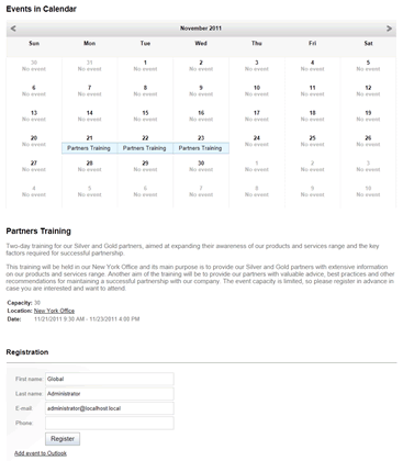 booking calendar