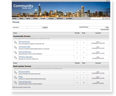 communitySite forums