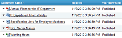 document management header