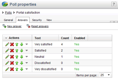 polls settings