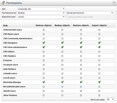 security permission matrix